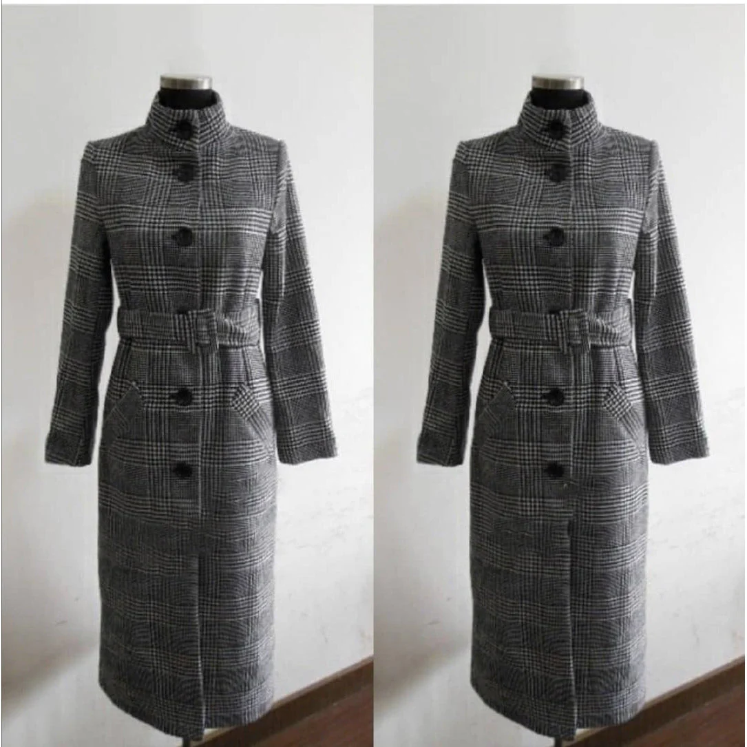 Plaid Long Jacket  - Image 5