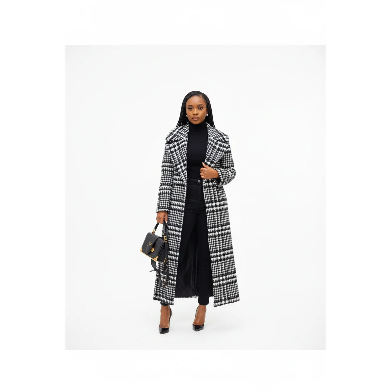 Plaid Thick Long Jacket