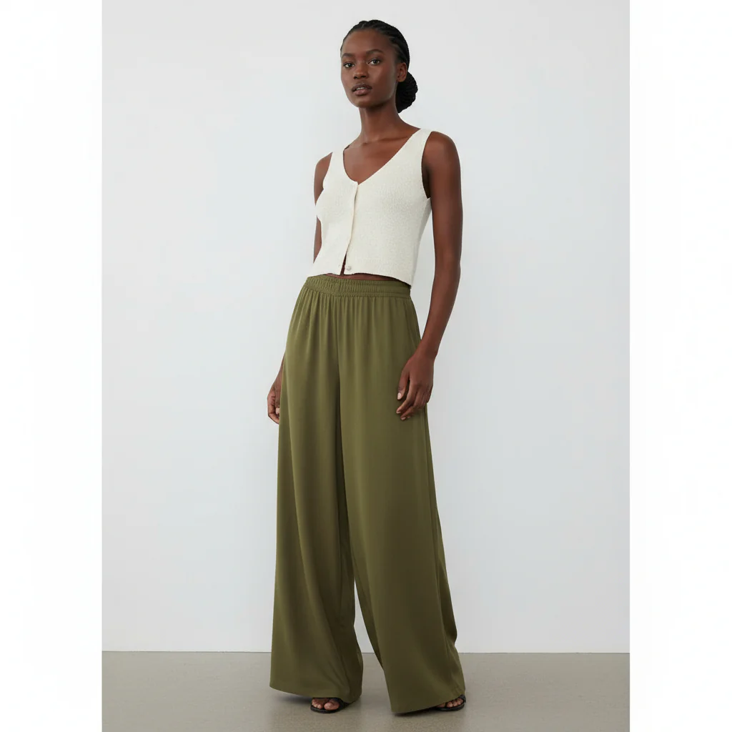 Elegant Women Bottom Loose Pants - Image 2