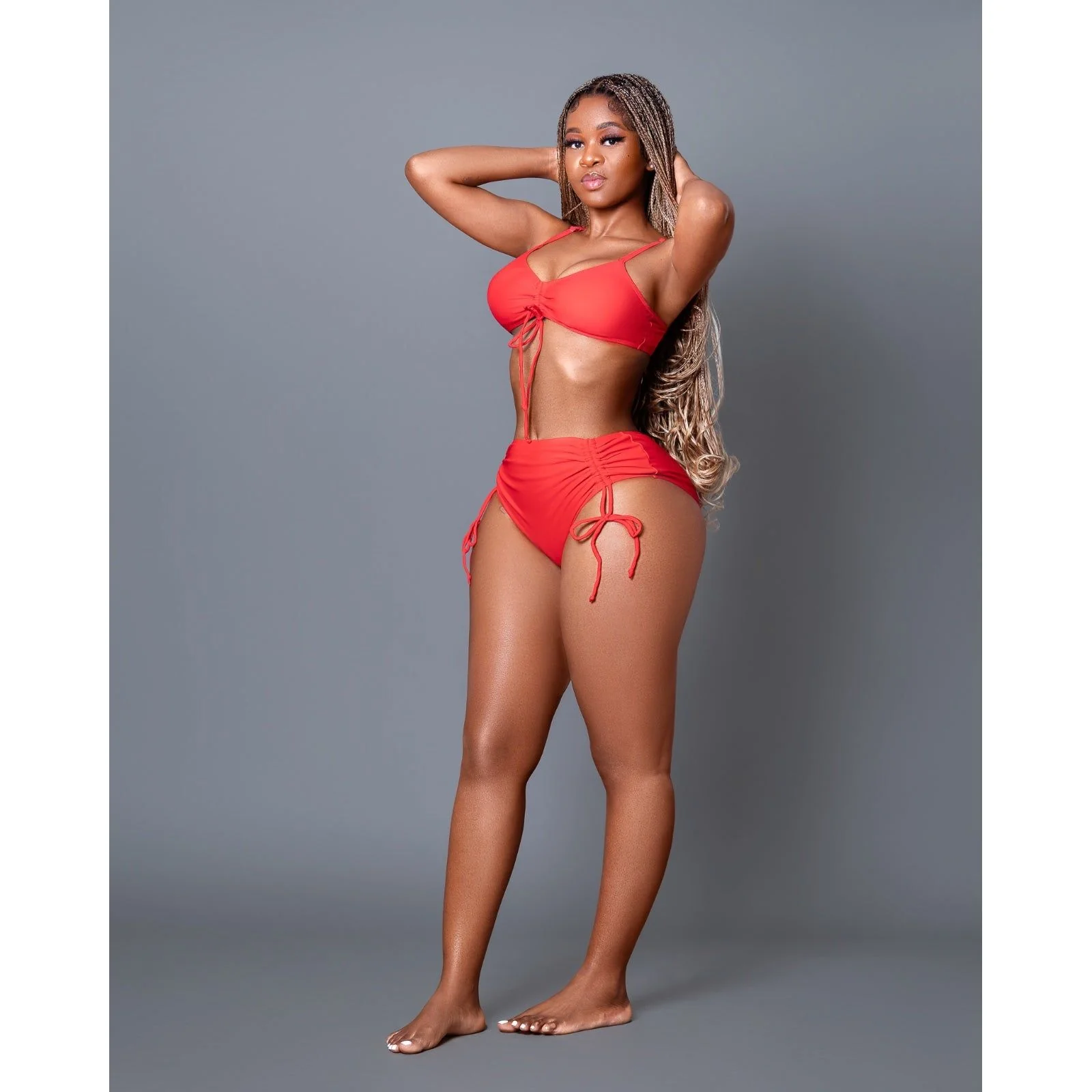 Plain Tie Knot Sexy Bikini Set.