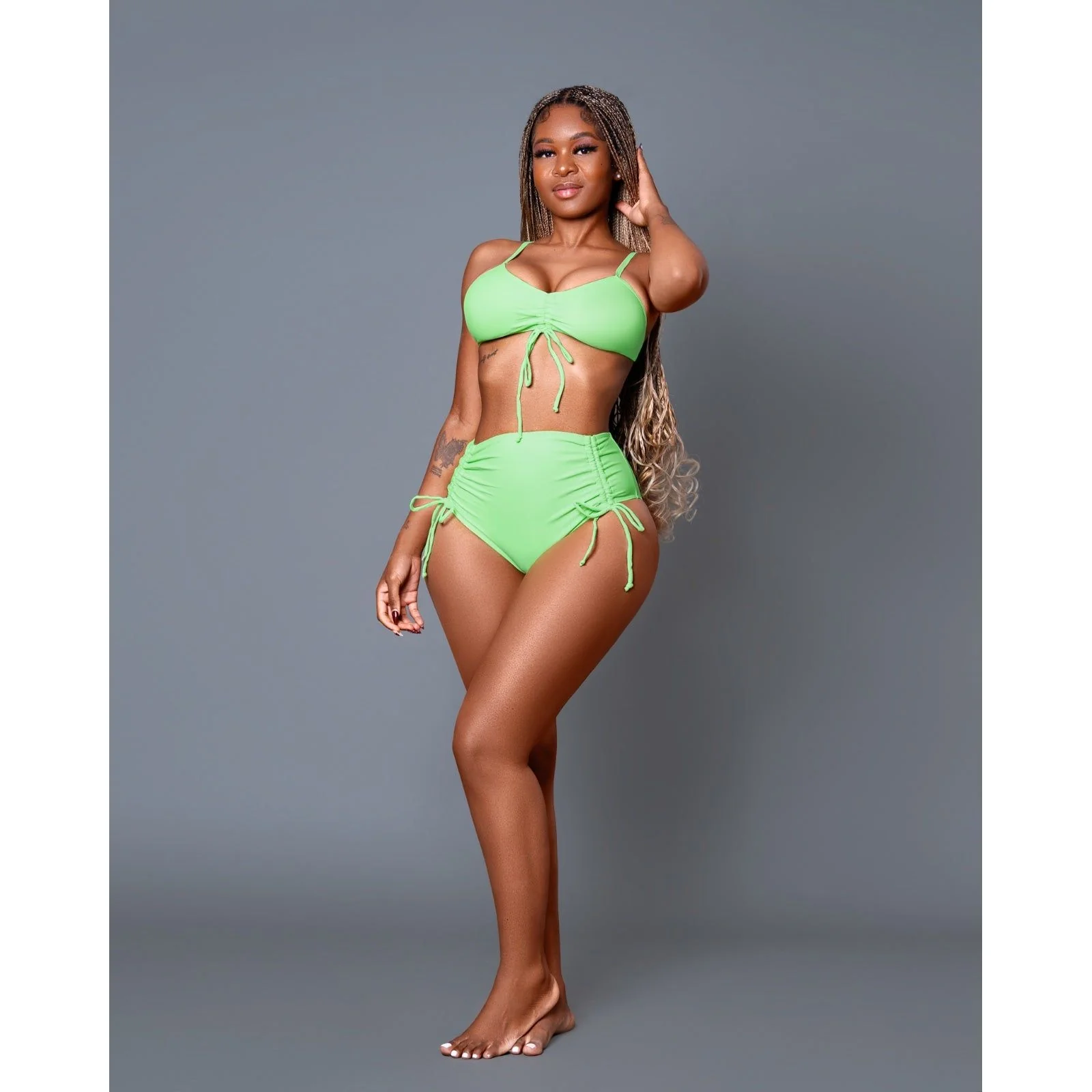 Plain Tie Knot Sexy Bikini Set. - Image 5