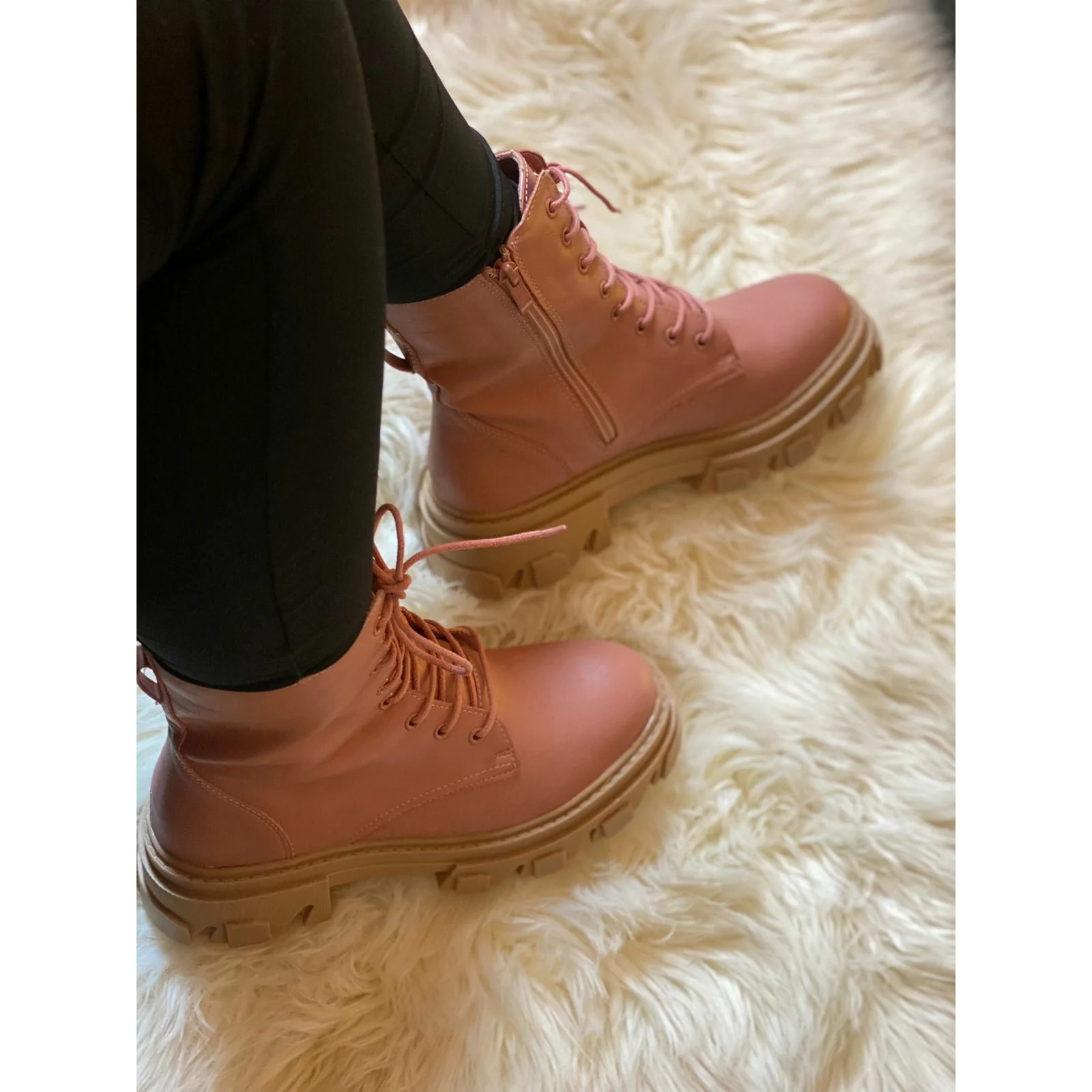 lace-up ankle boots with a chunky lug sole - Image 11