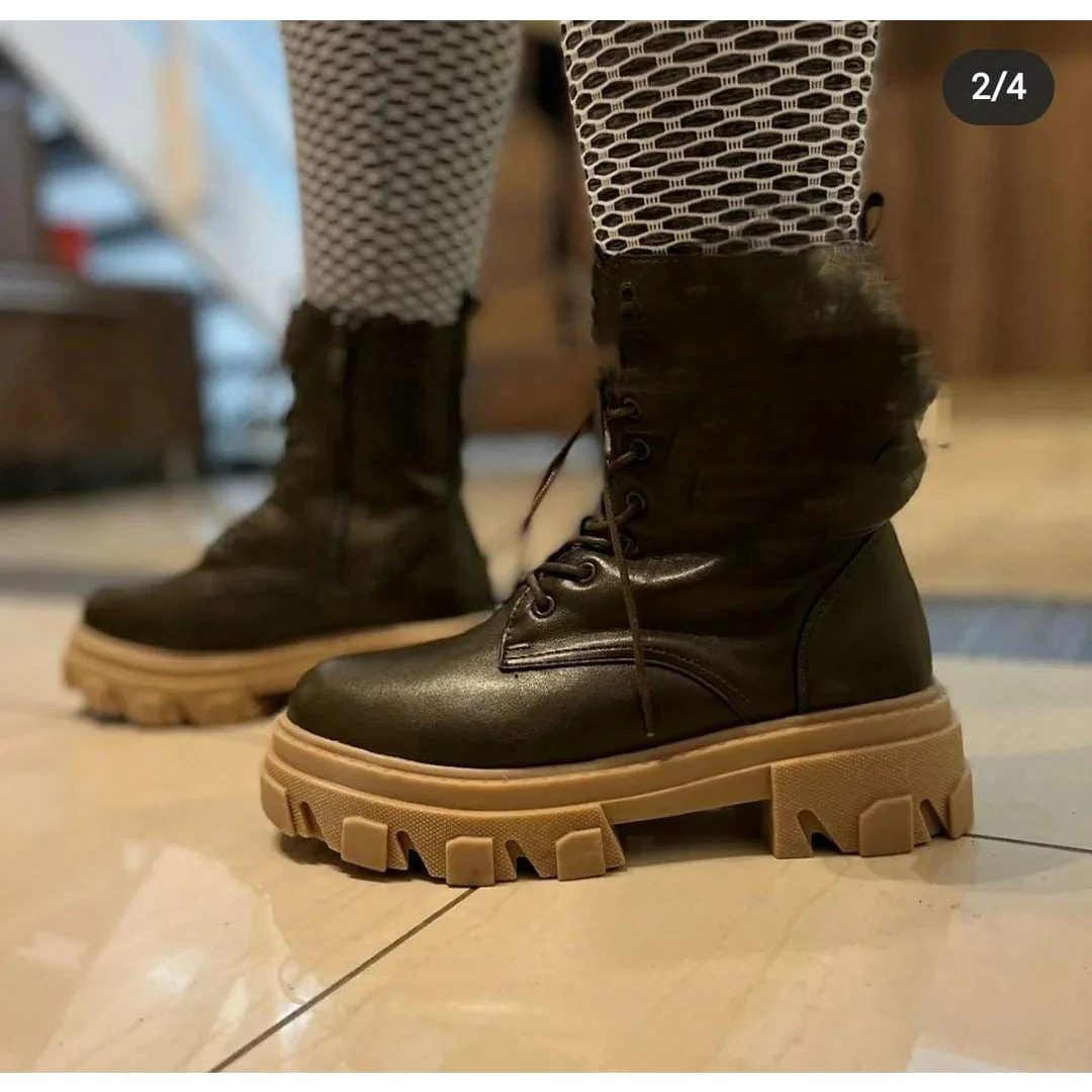 lace-up ankle boots with a chunky lug sole - Image 12