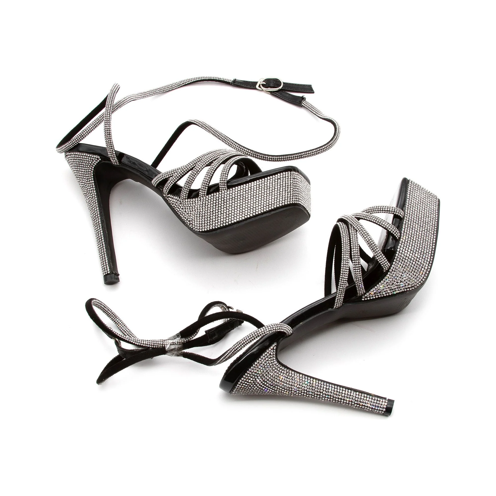 Platform Rhinestone High Heel Shoes - Image 7