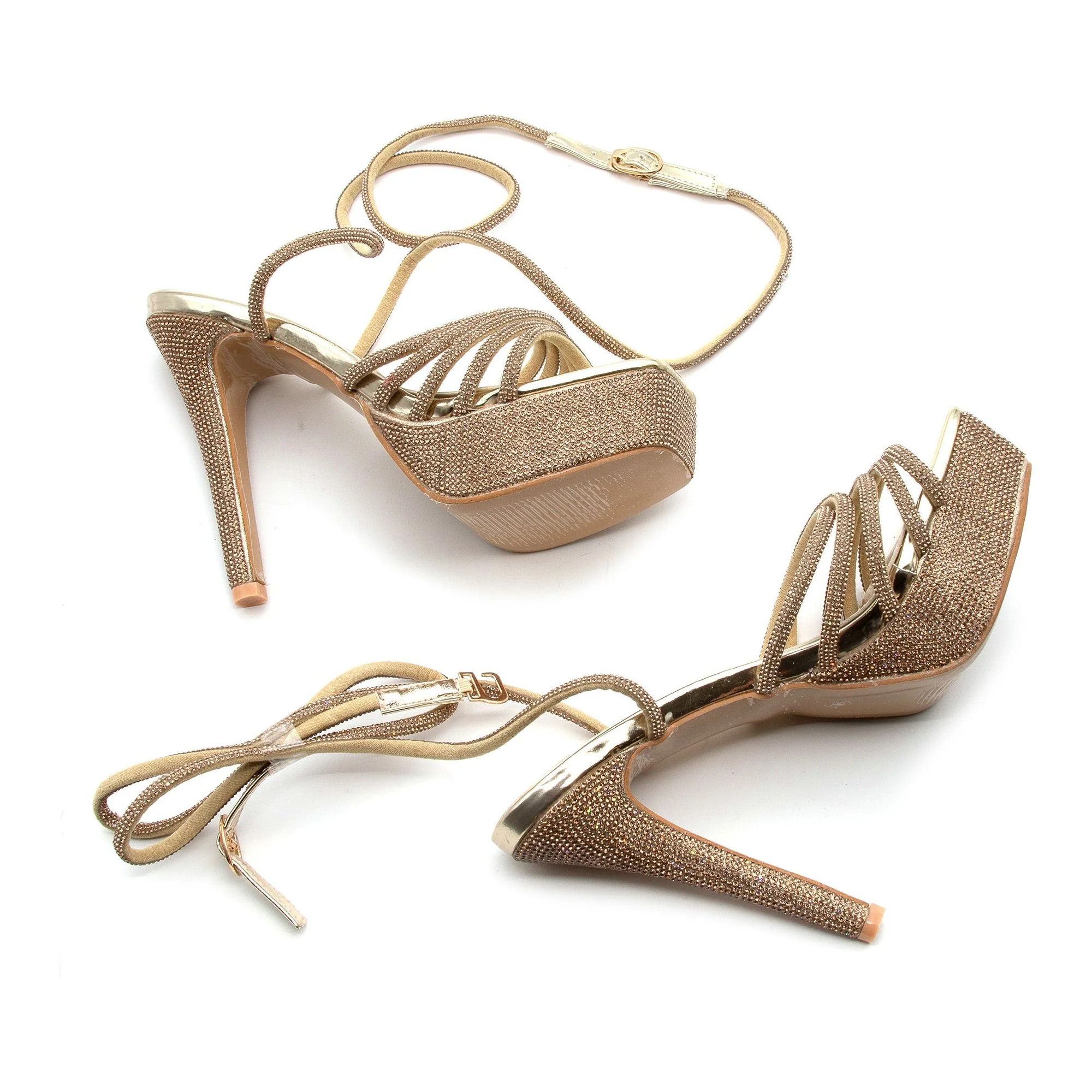 Platform Rhinestone High Heel Shoes - Image 8