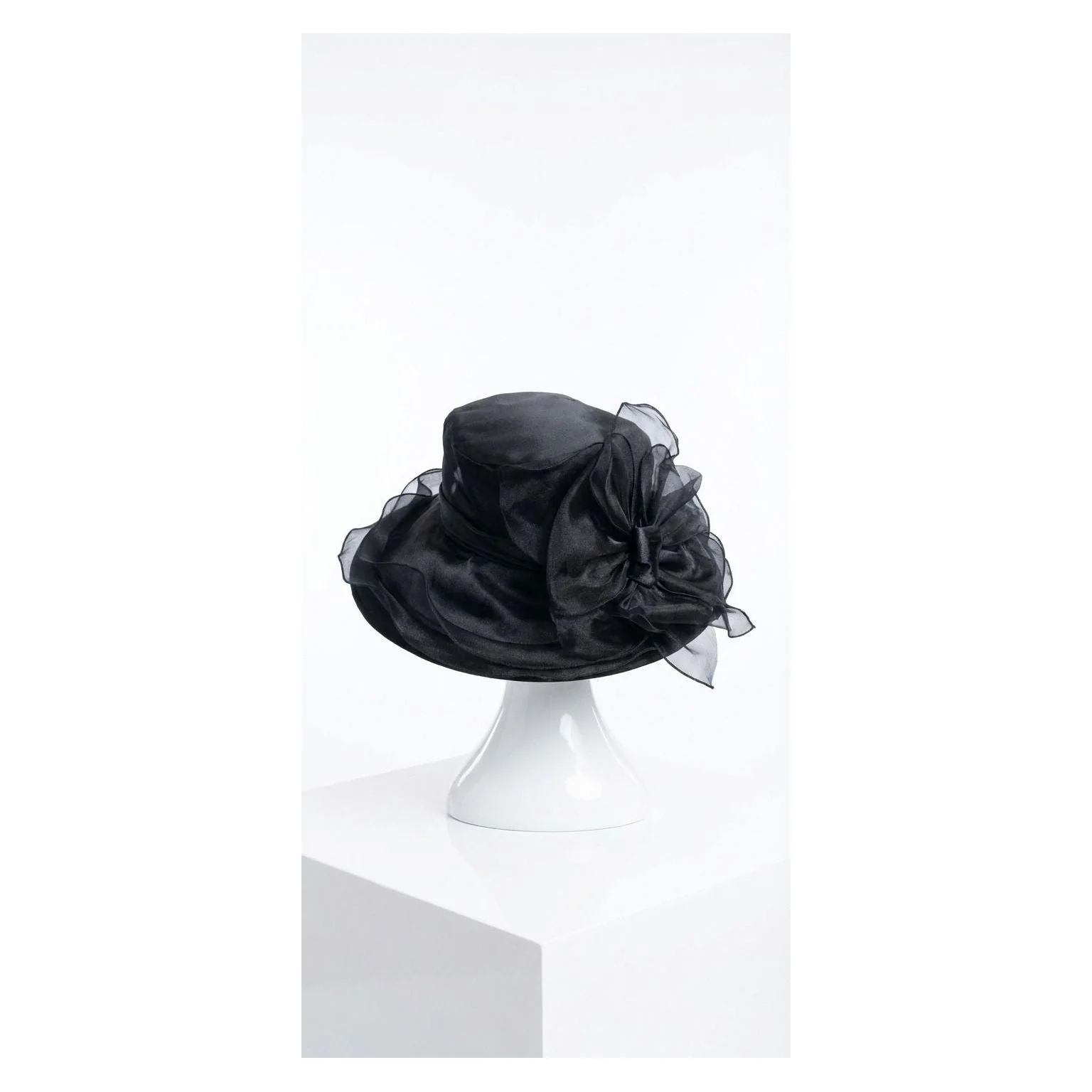 Pleat Trim Wide Brim Hat - Image 2