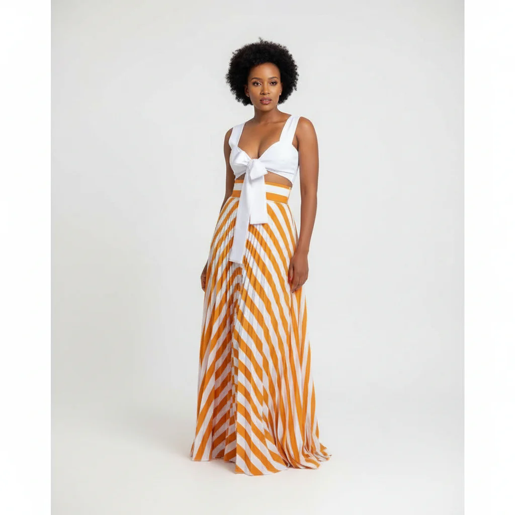 Pleated Long Skirt