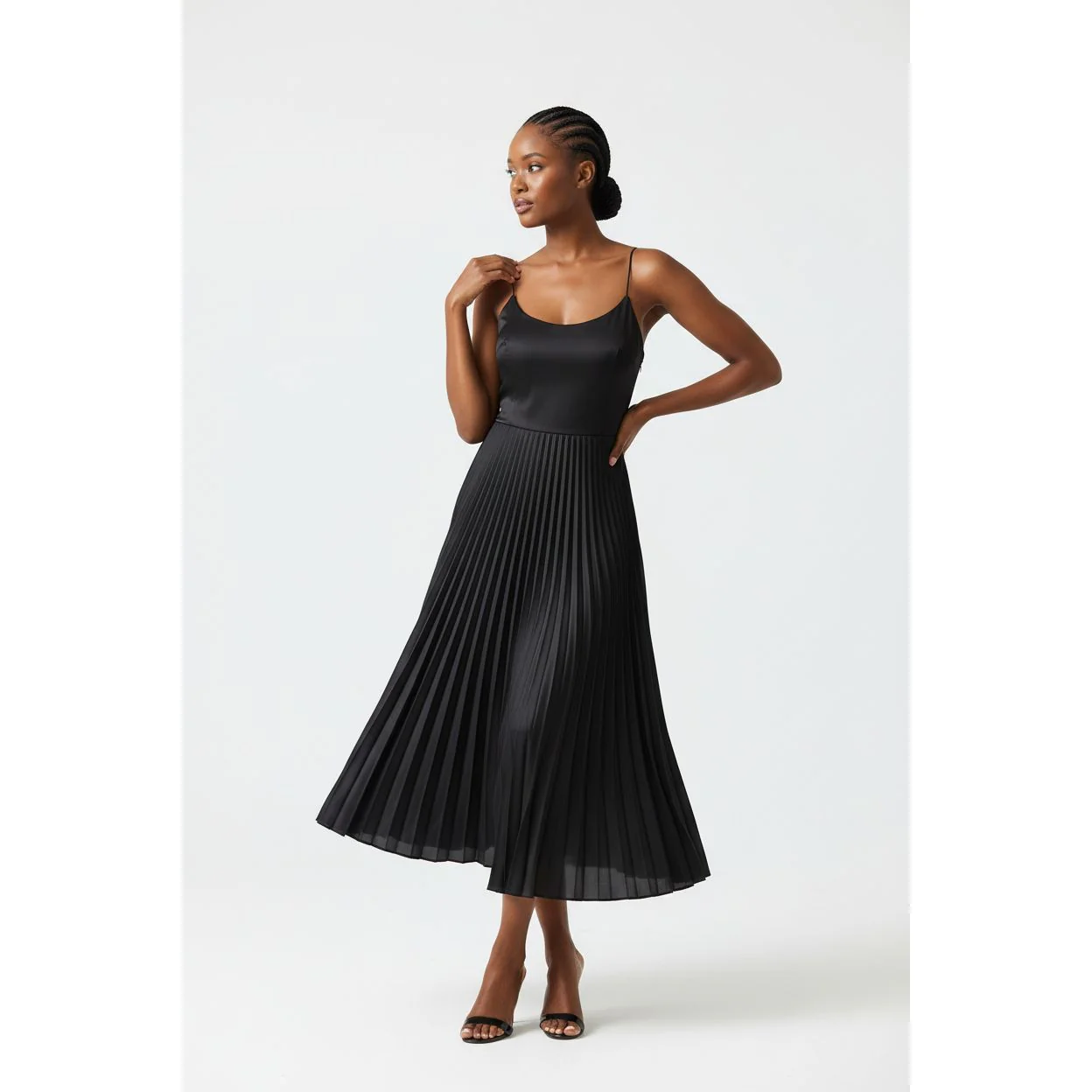 Pleated Midi Dress - Image 4