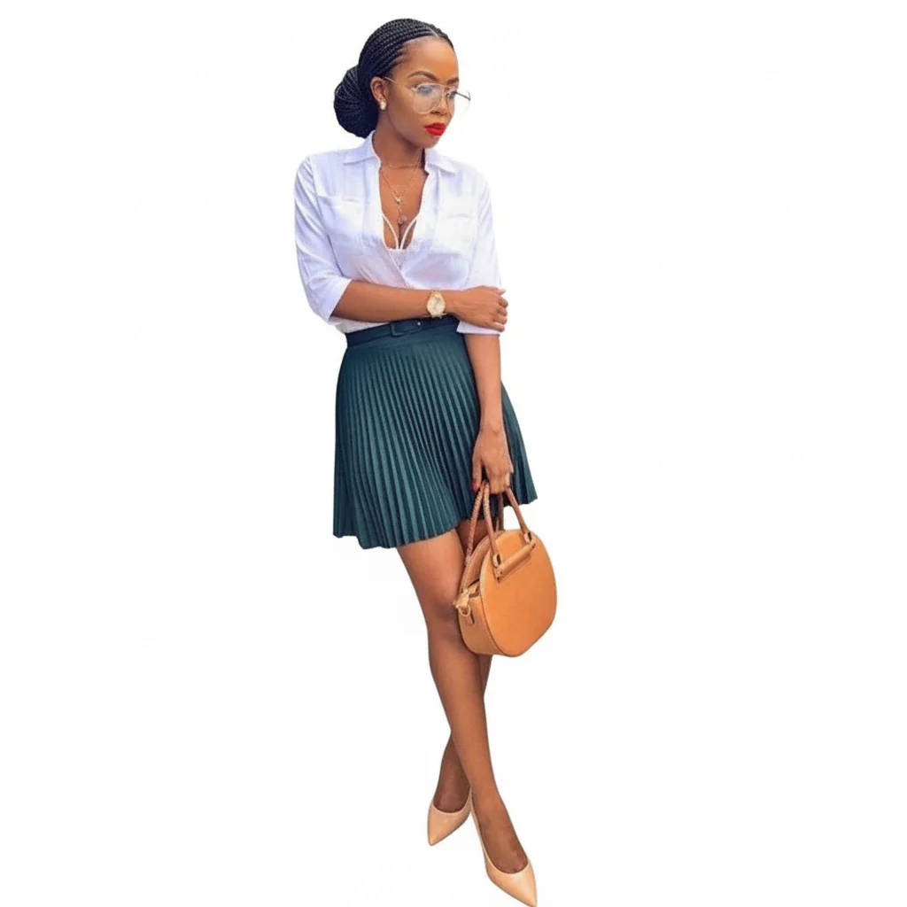 Pleated Mini Skirt