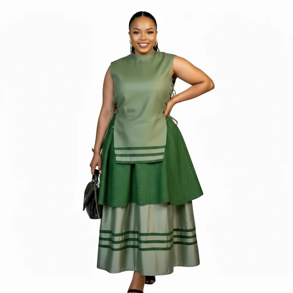 Pleated Traditional Cultural Platted Maxi Dress