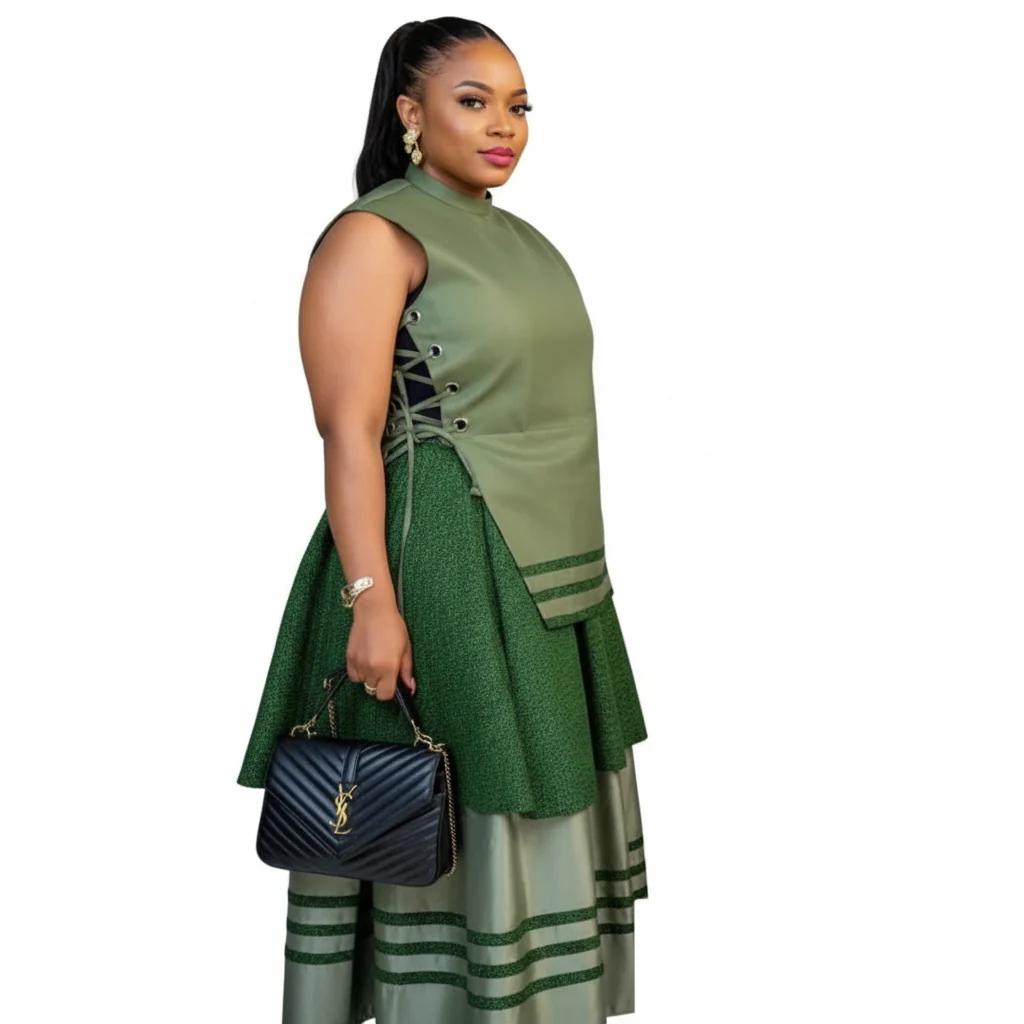 Pleated Traditional Cultural Platted Maxi Dress - Image 2