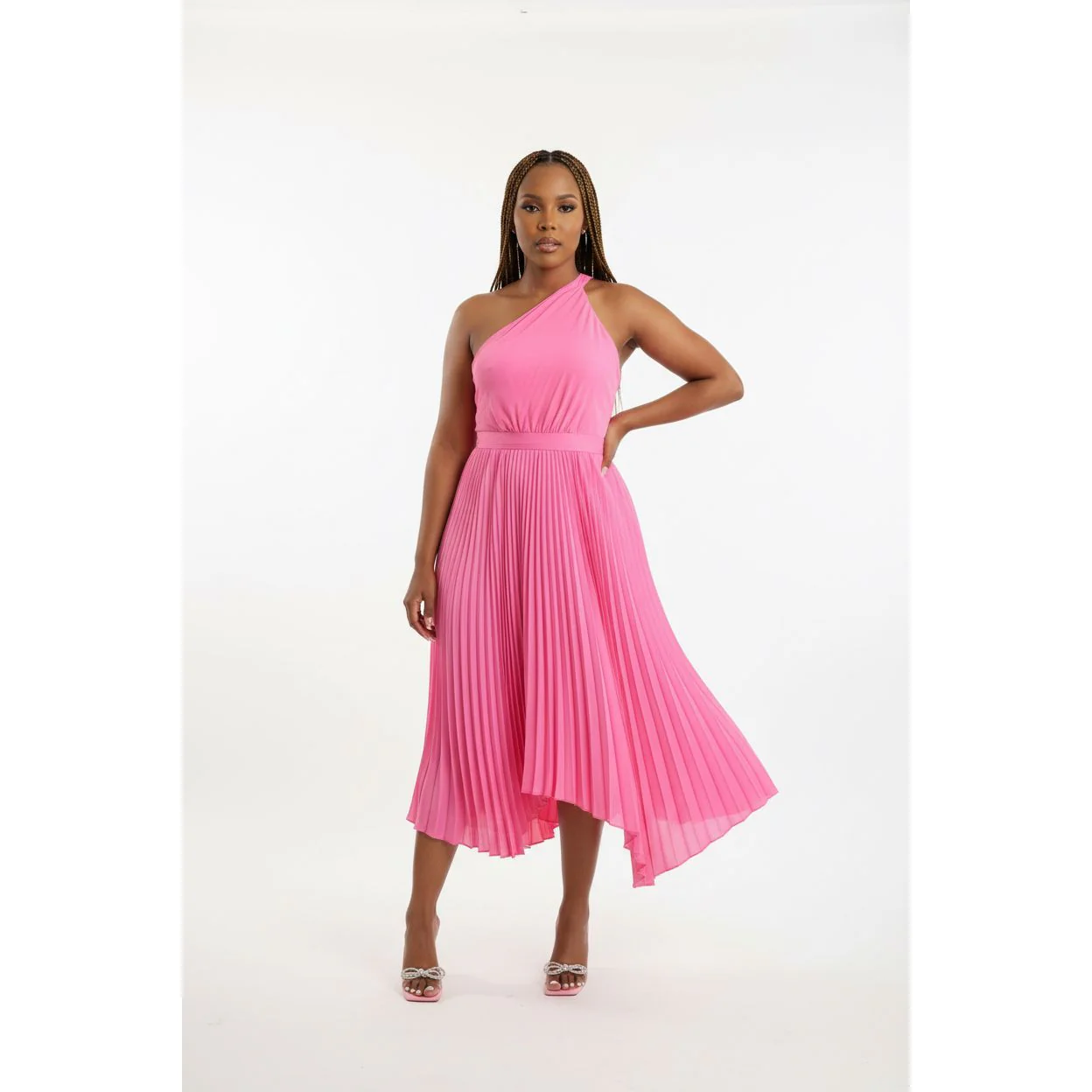 Pleated Single Hand Dress - Image 2