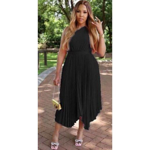 Pleated Single Hand Dress - Image 4
