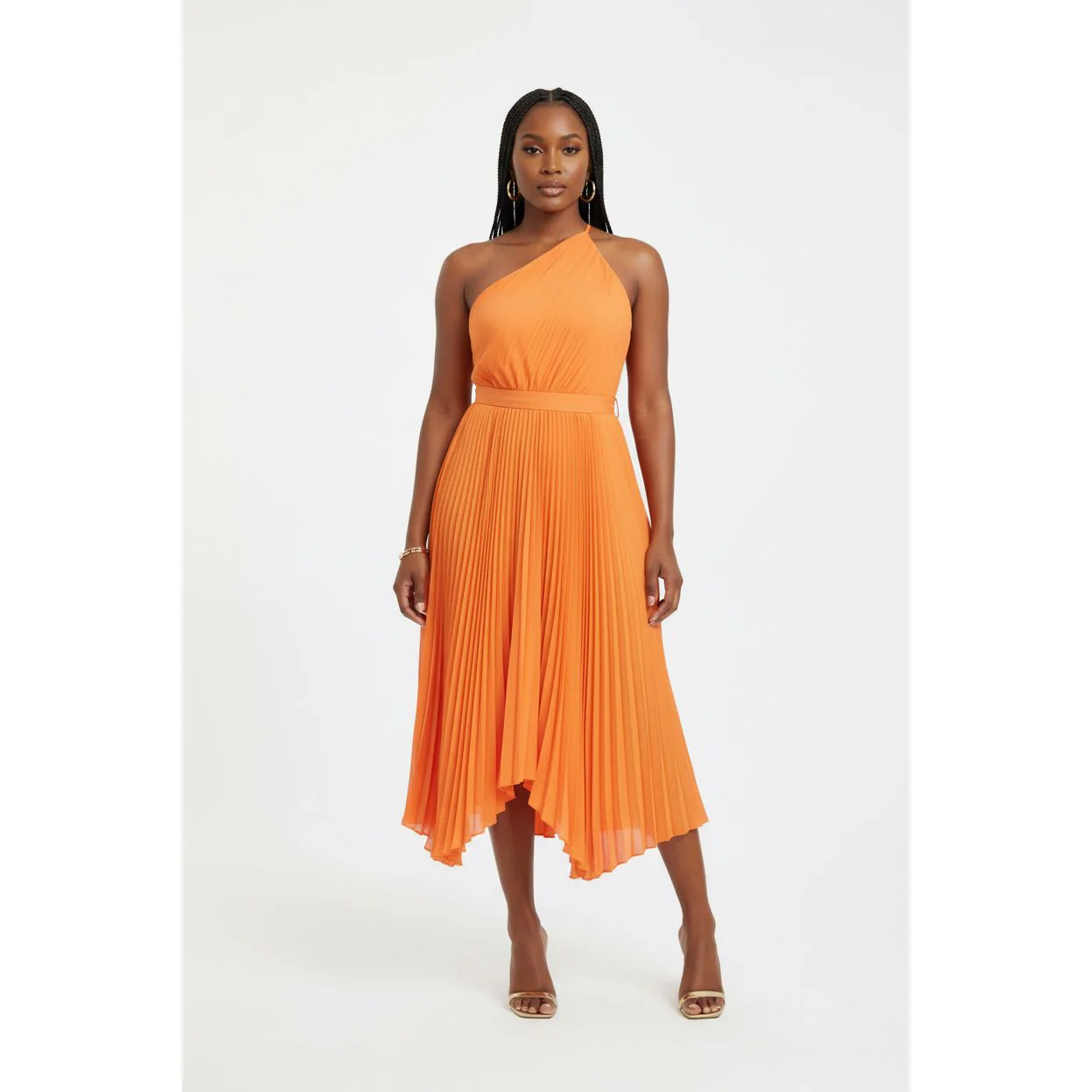 Pleated Single Hand Dress - Image 6