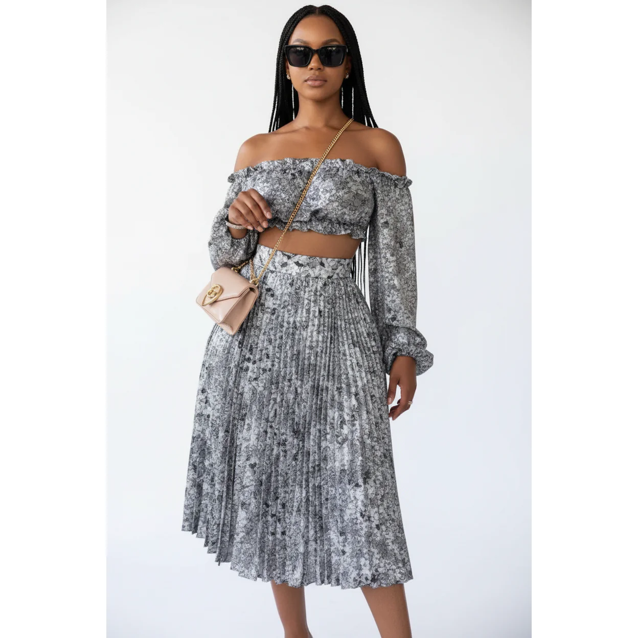 Pleated Skirt and Boob Tube Crop Set - Image 4