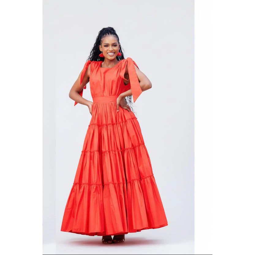 Pleated Vintage Short Sleeve High Waist A-Line Maxi Dress - Image 2