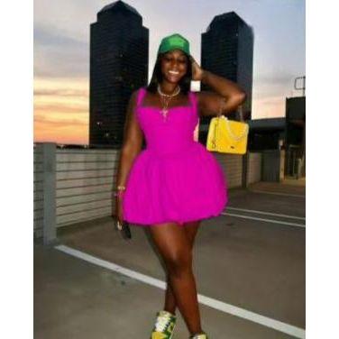 Pleated Waist Summer Mini Dress - Image 2