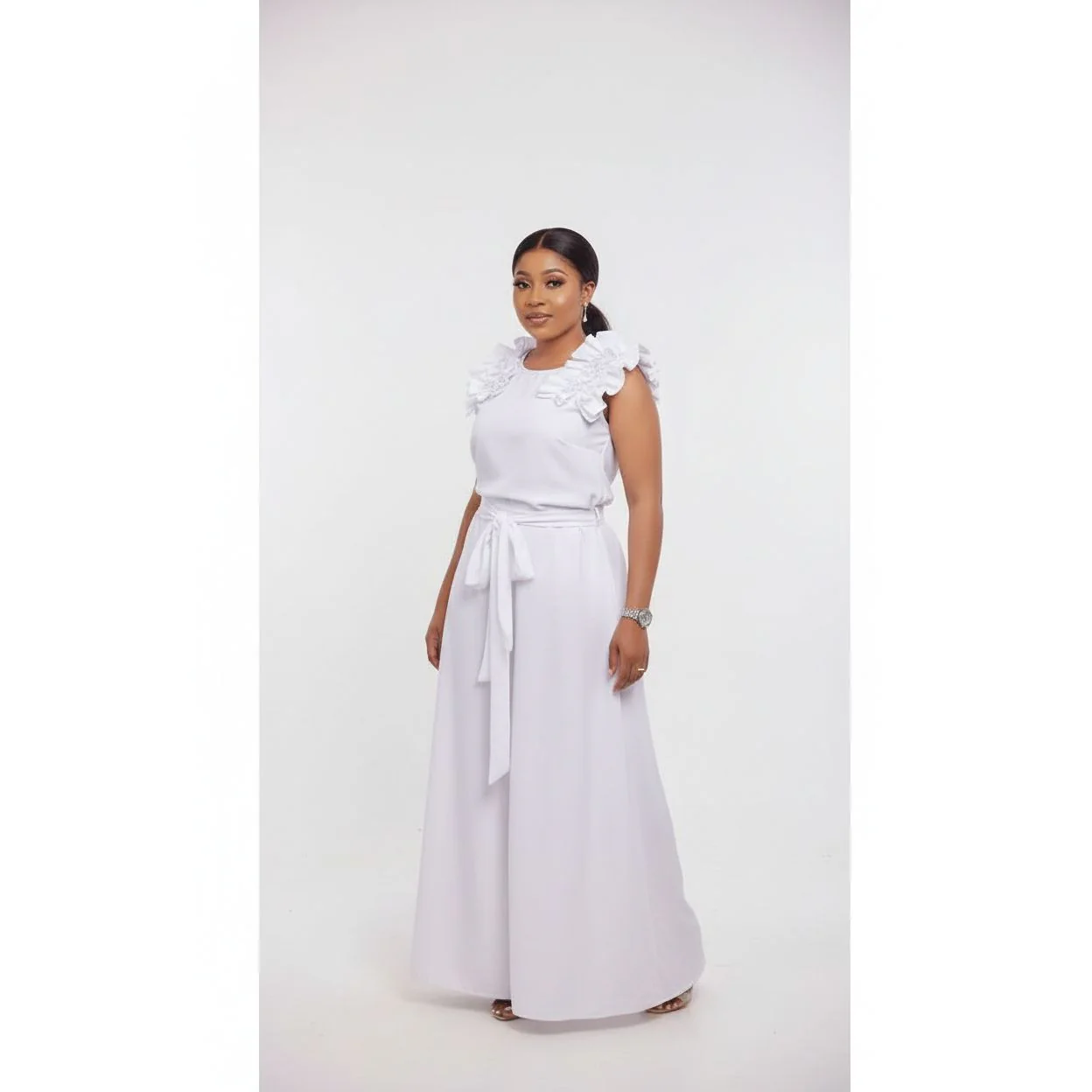 Plus Size Causal Loose Flare Midi Dress