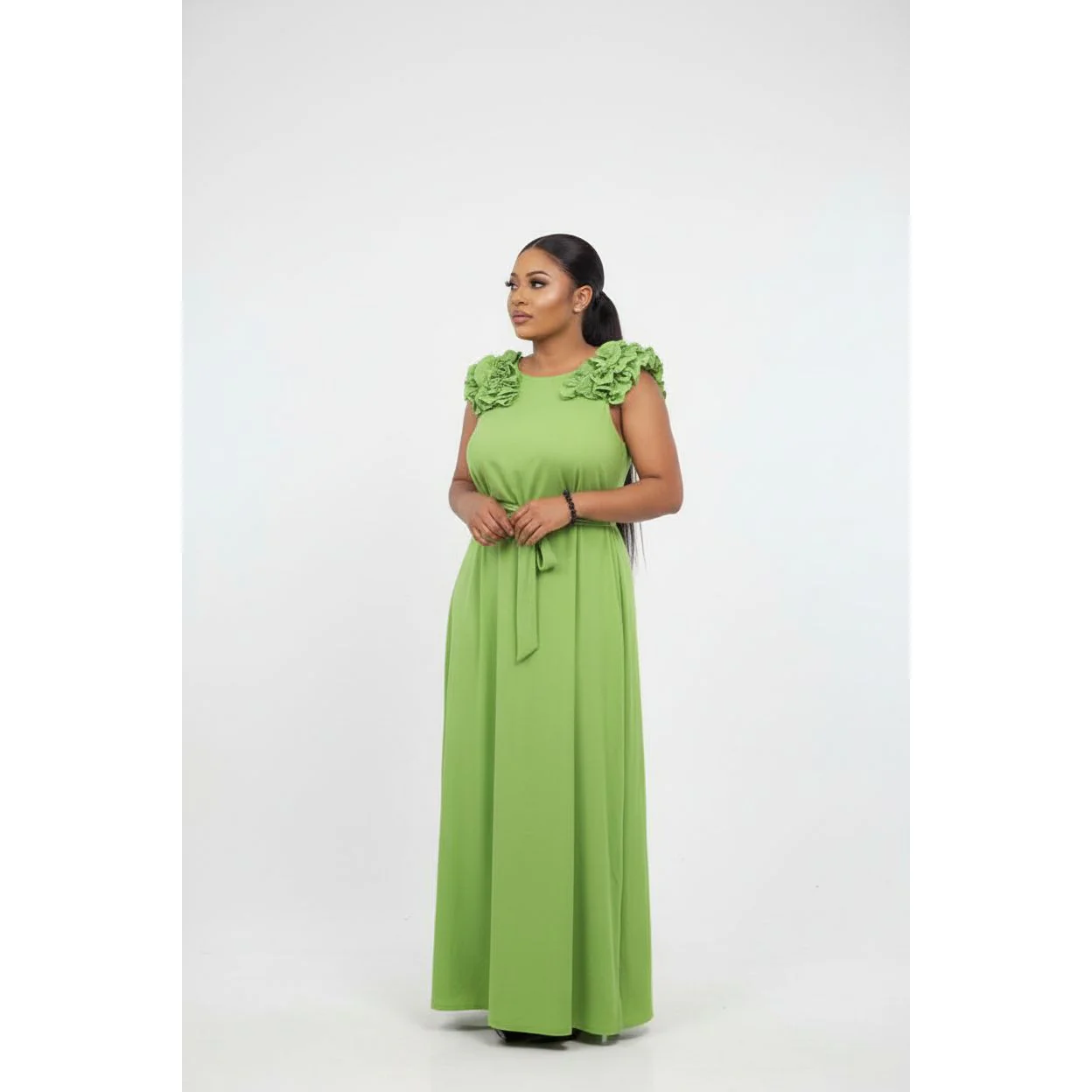 Plus Size Causal Loose Flare Midi Dress - Image 2