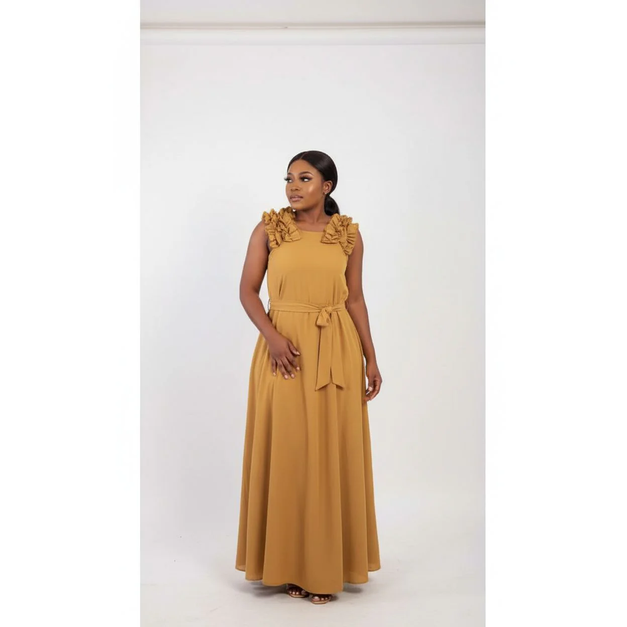 Plus Size Causal Loose Flare Midi Dress - Image 5