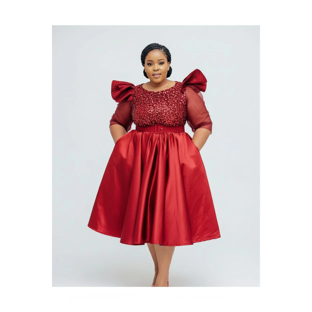 Plus Size Duchess Midi Dress - Image 3