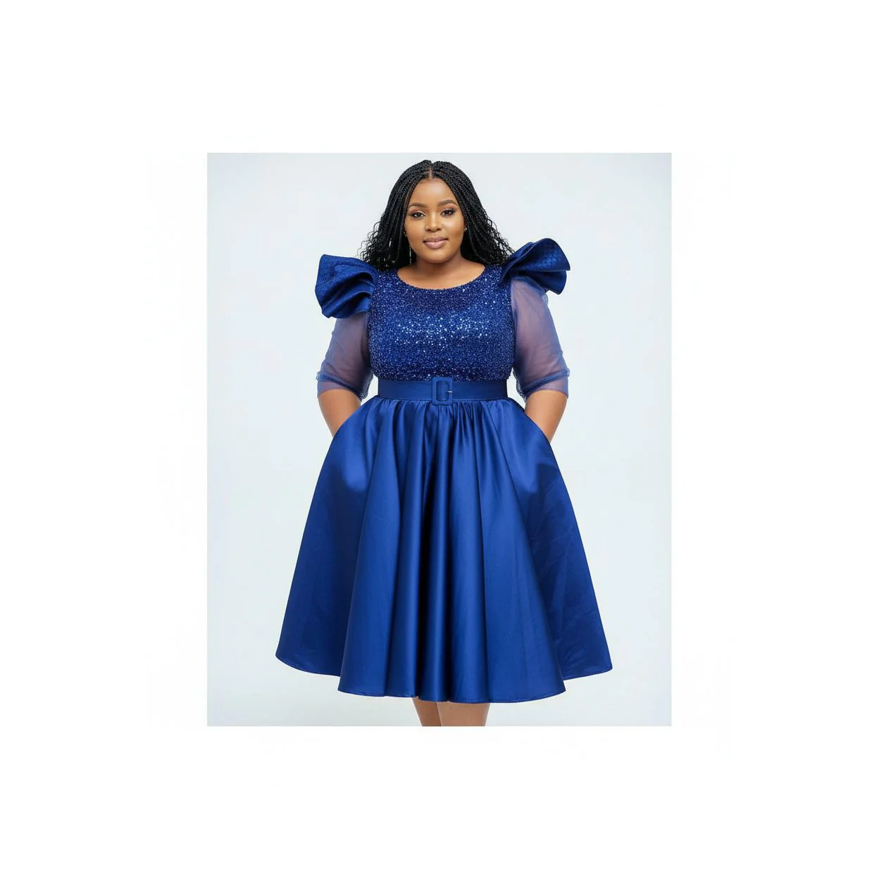 Plus Size Duchess Midi Dress - Image 4