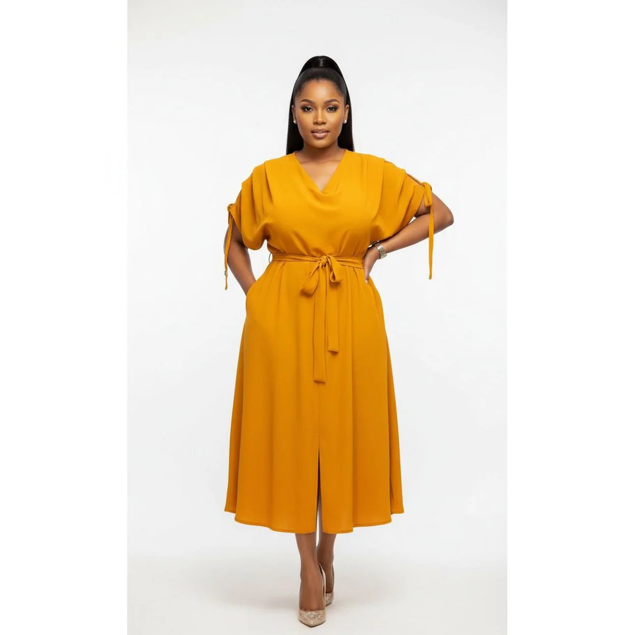 Plus Size Fit and Flare Dress - Image 3
