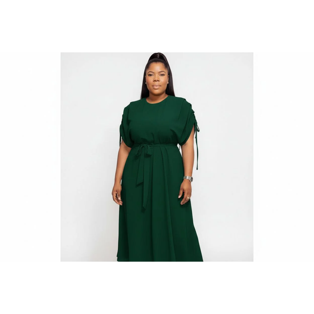 Plus Size Fit and Flare Dress - Image 4