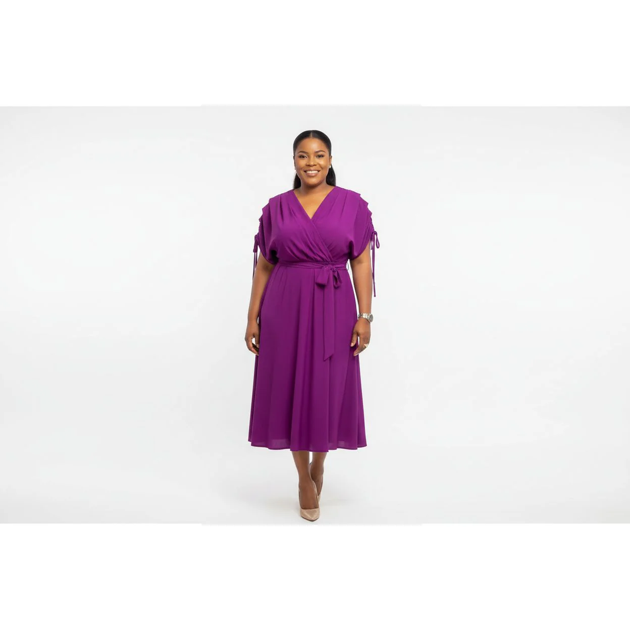 Plus Size Fit and Flare Dress - Image 5