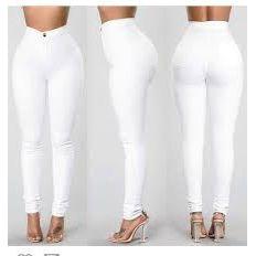 Plus-Size High Waisted white skinny Jeans. - Image 2