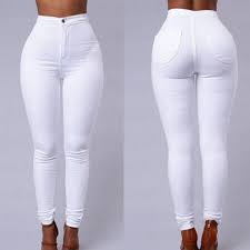 Plus-Size High Waisted white skinny Jeans. - Image 4