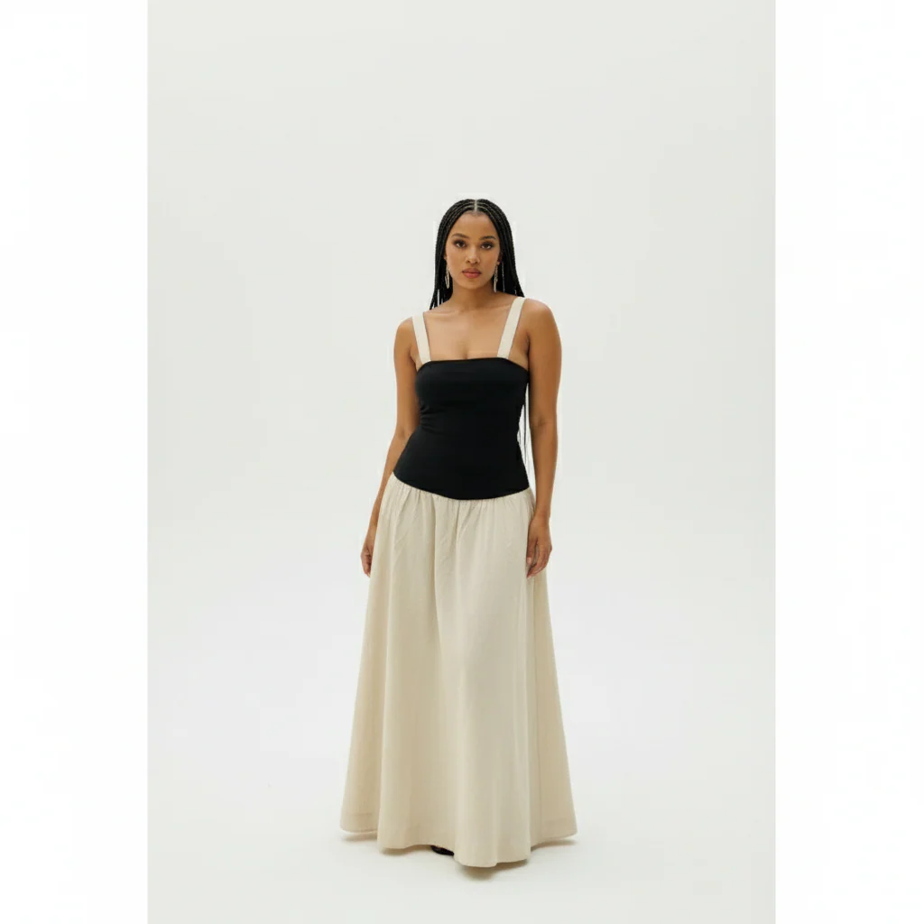 Open Shoulder Long Maxi Dress - Image 2