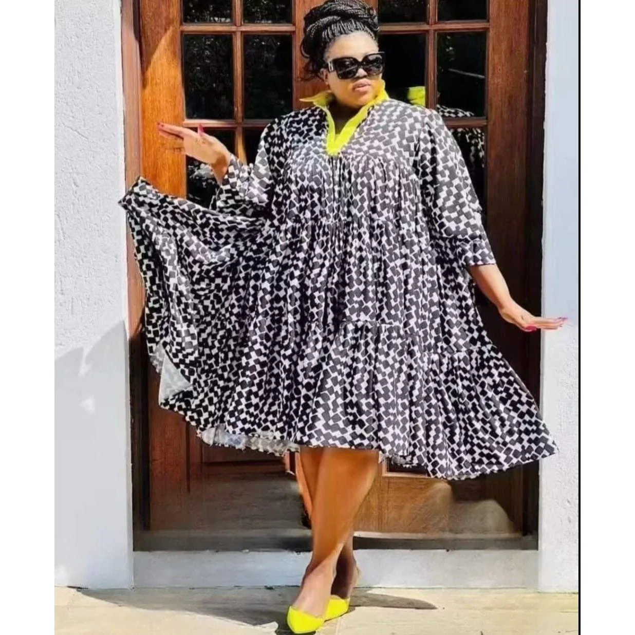 Plus Size Polka Dot Bubble Dress - Image 2