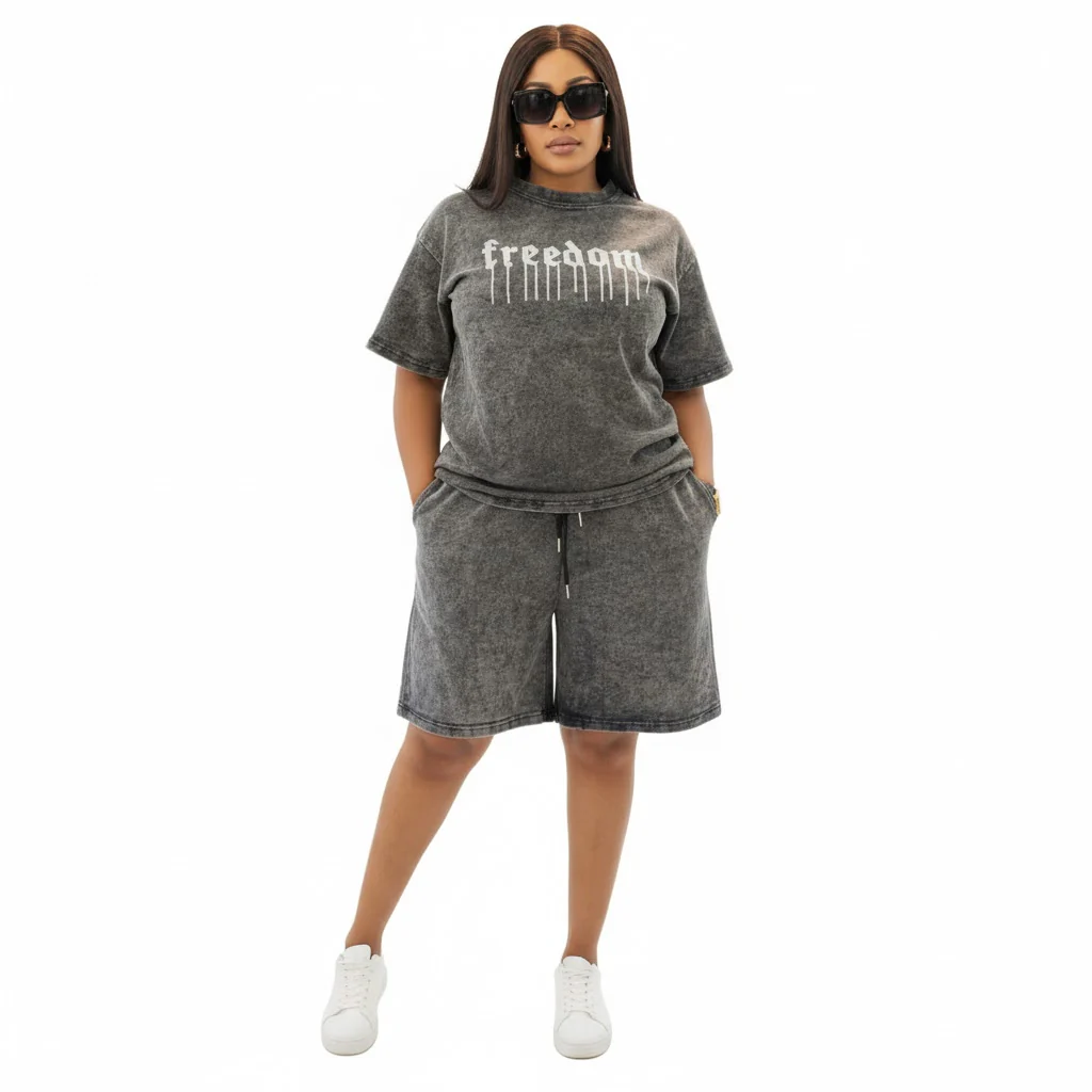 Freedom Print Lounge Shirt 2 Pieces Set - Image 2