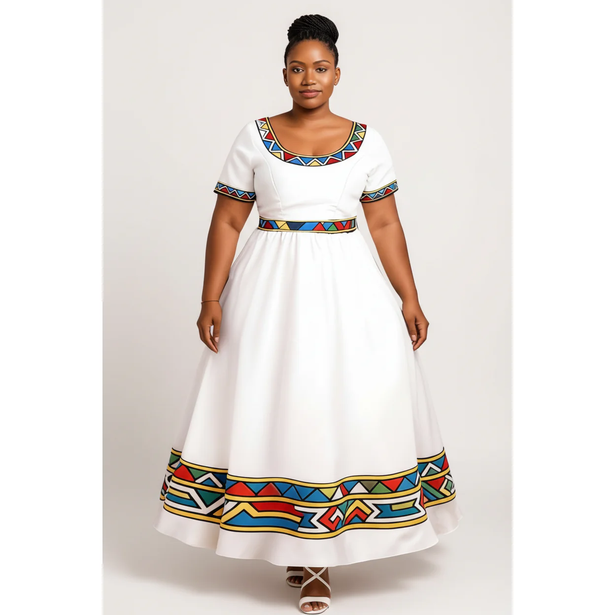 Plus Size South African Print Maxi Dress - Image 2