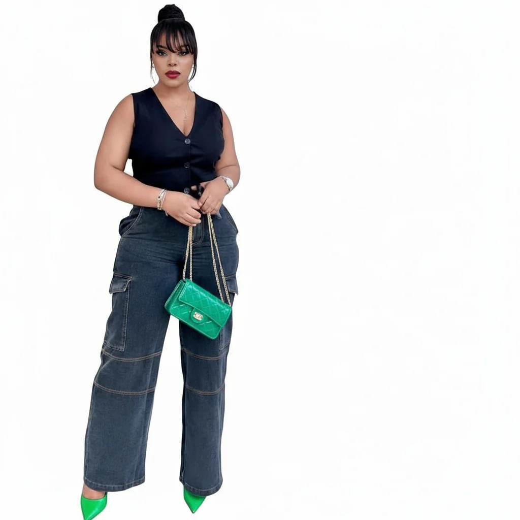 Plus Size Straight Leg Jeans. - Image 2