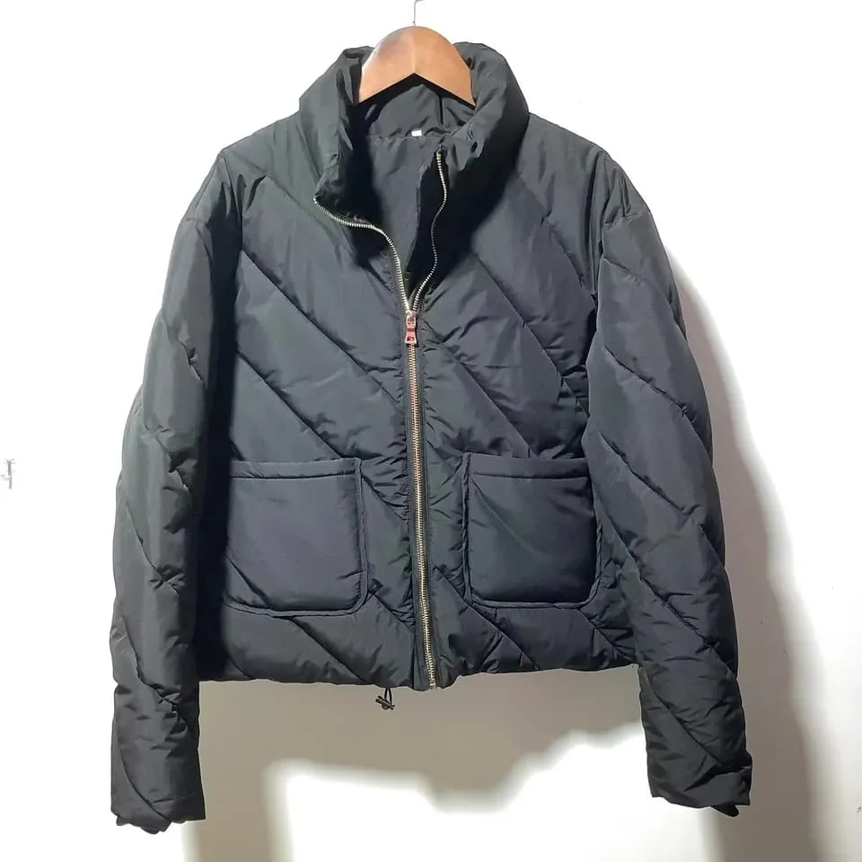 Pocket Elastic Waist Warm Jacket - Image 5