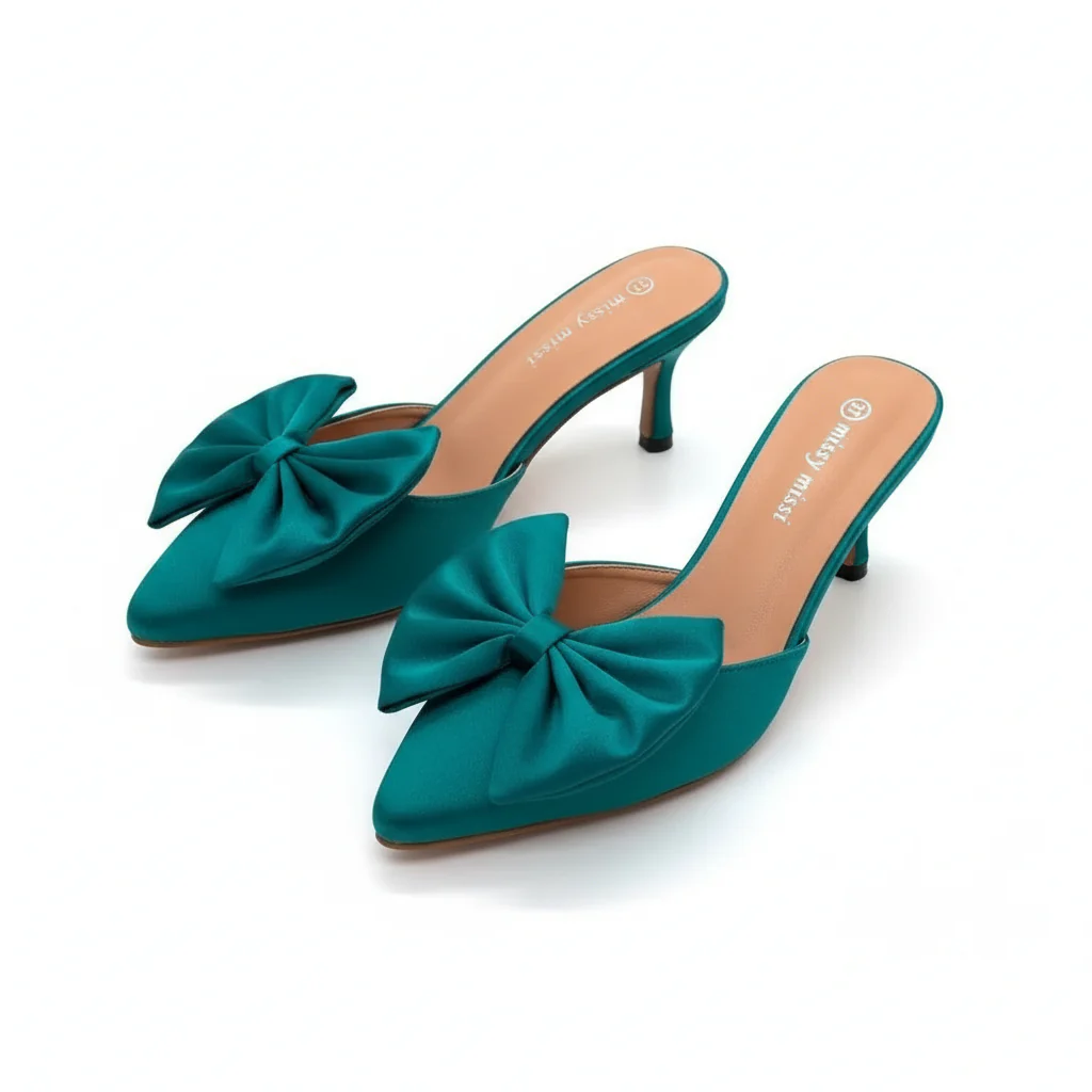 Point toe  heel Bow sandals
