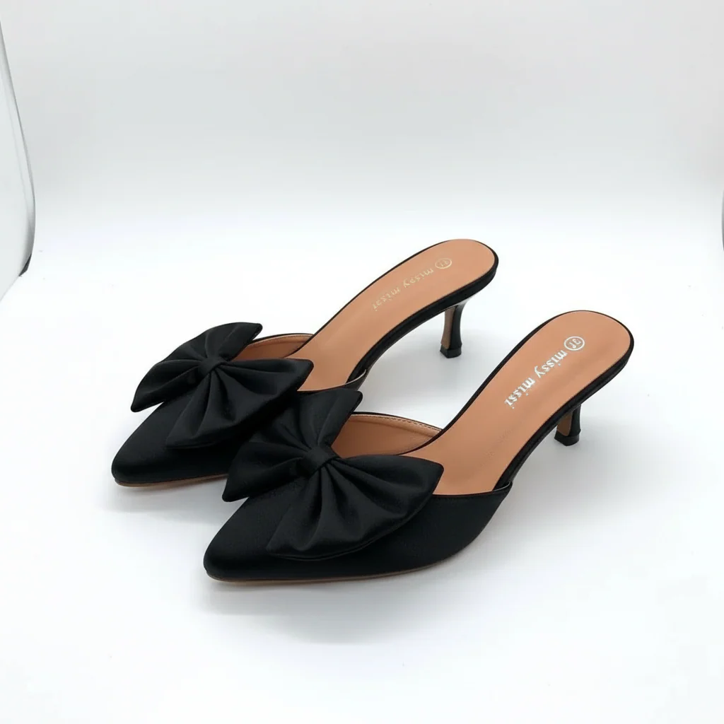 Point toe  heel Bow sandals - Image 2