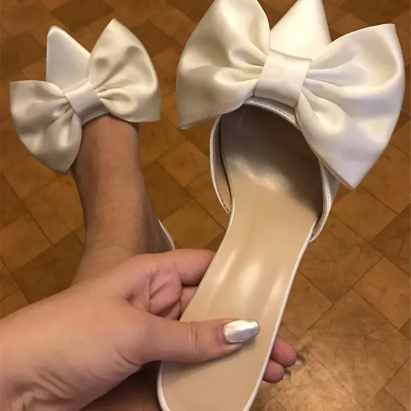 Point toe  heel Bow sandals - Image 4
