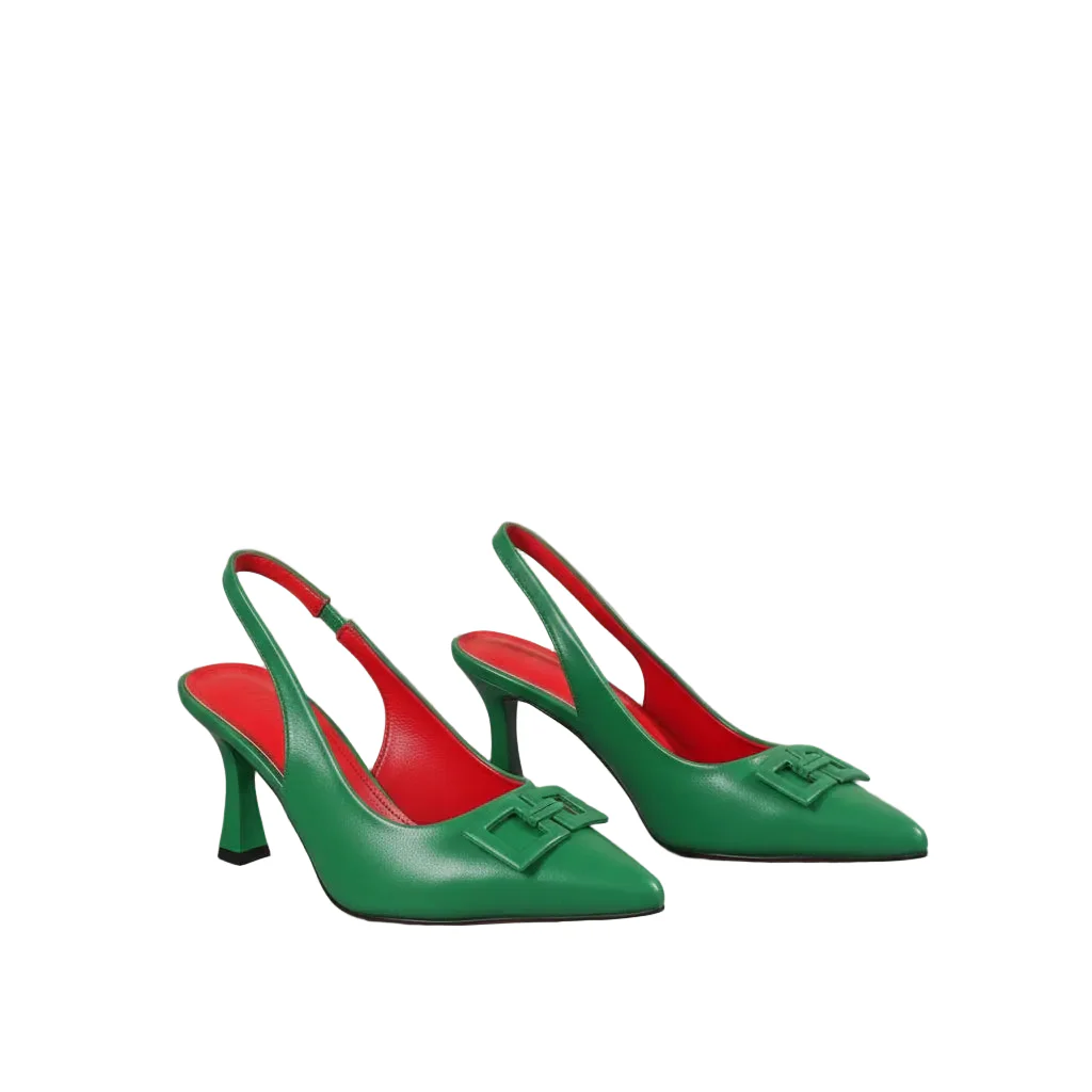 Pointed Heel Slingback Pumps