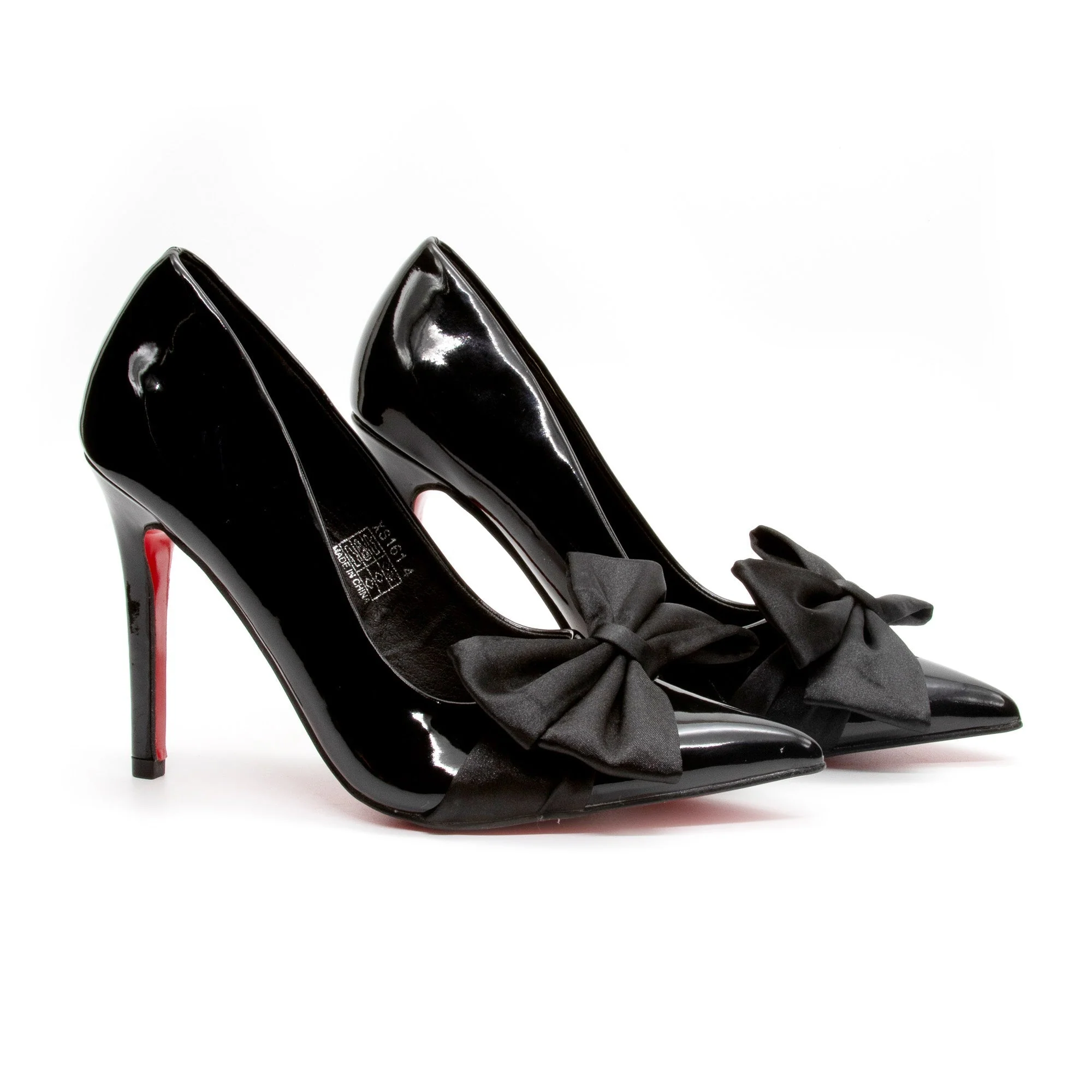 Pointed Toe Bow Knot Glossy High Heel - Image 25
