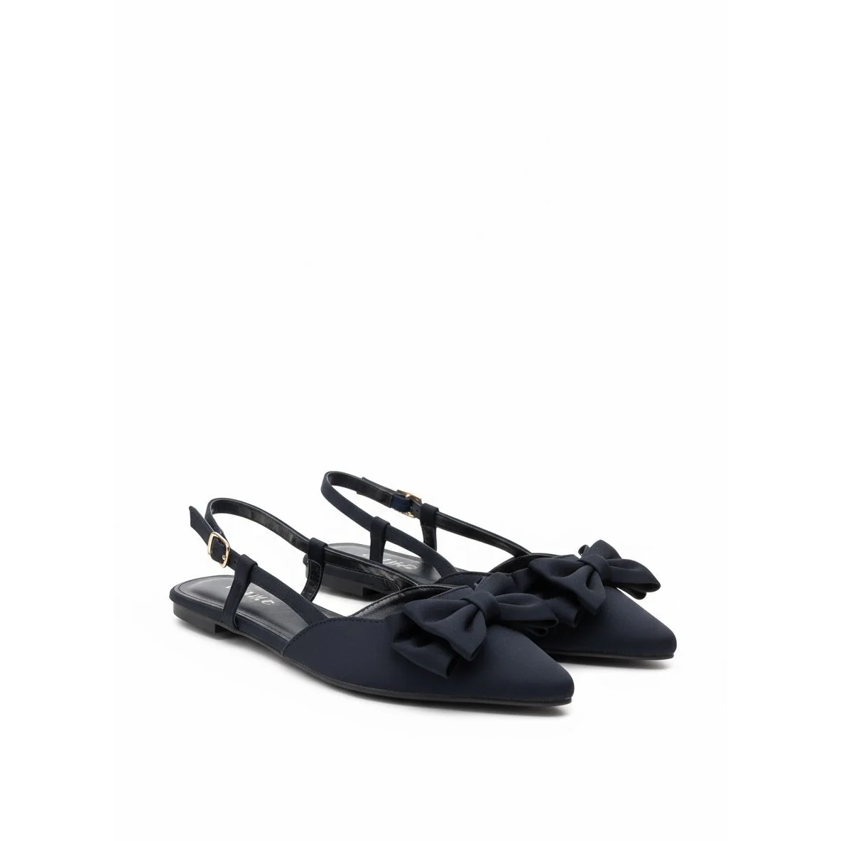 Pointed Toe Bowknot Decor Comfortable Kitten Heel Pumps For Women - Image 2