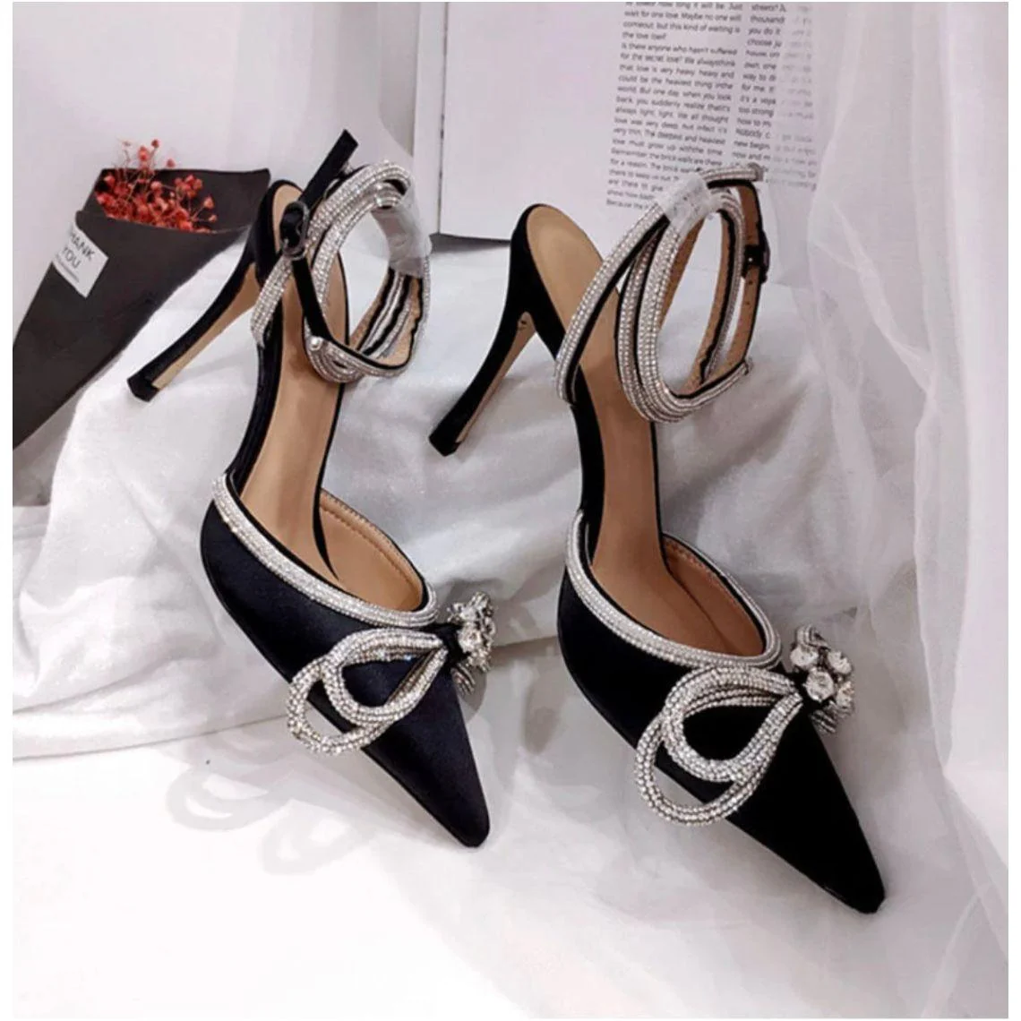 Pointed toe buckel strap high heel - Image 2