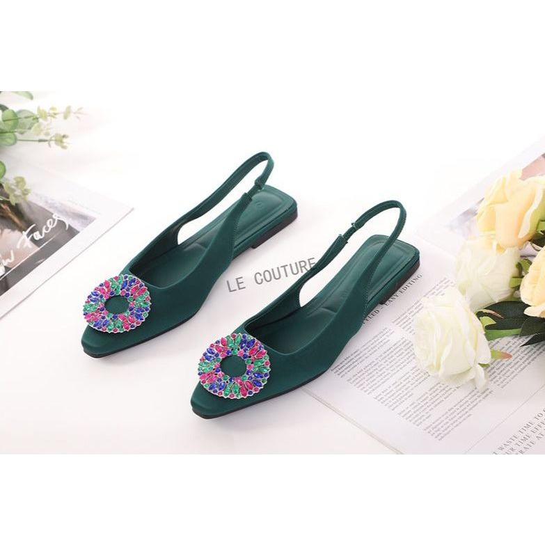 Pointed Toe Glitter Sandals - Image 2
