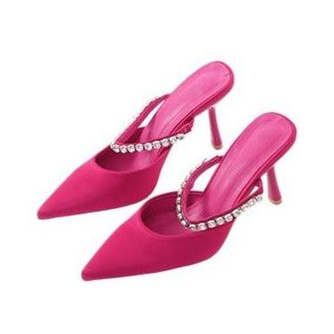 Pointed Toe Glitter Sling Short Heel - Image 2