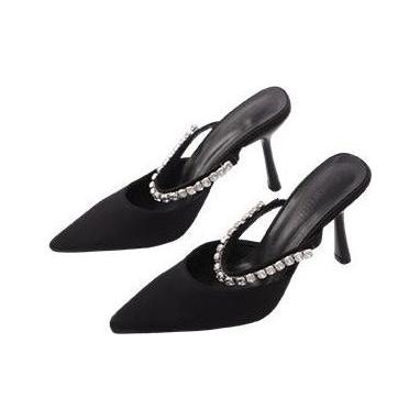 Pointed Toe Glitter Sling Short Heel - Image 4
