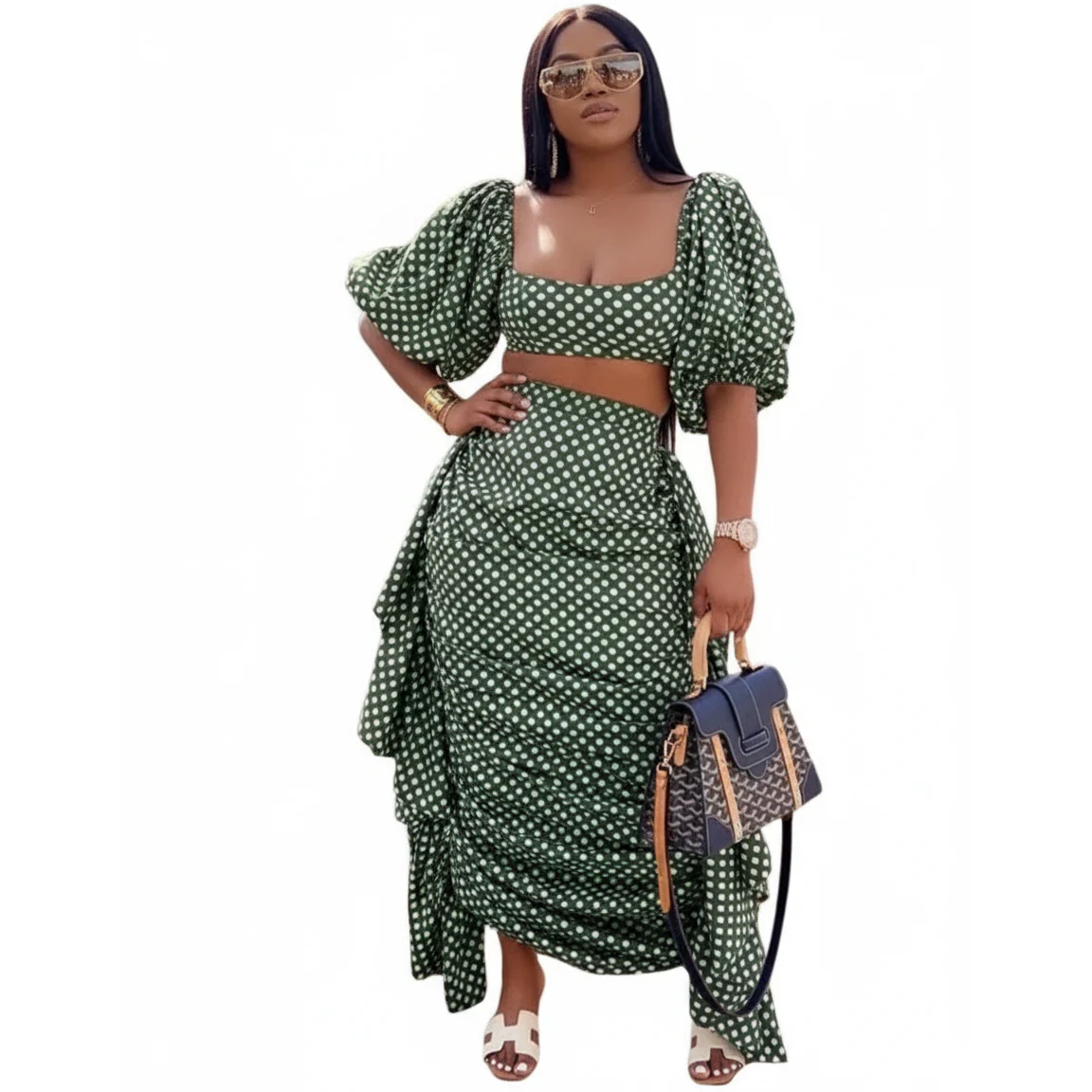 Polka Dot Skirt and Top Set - Image 2
