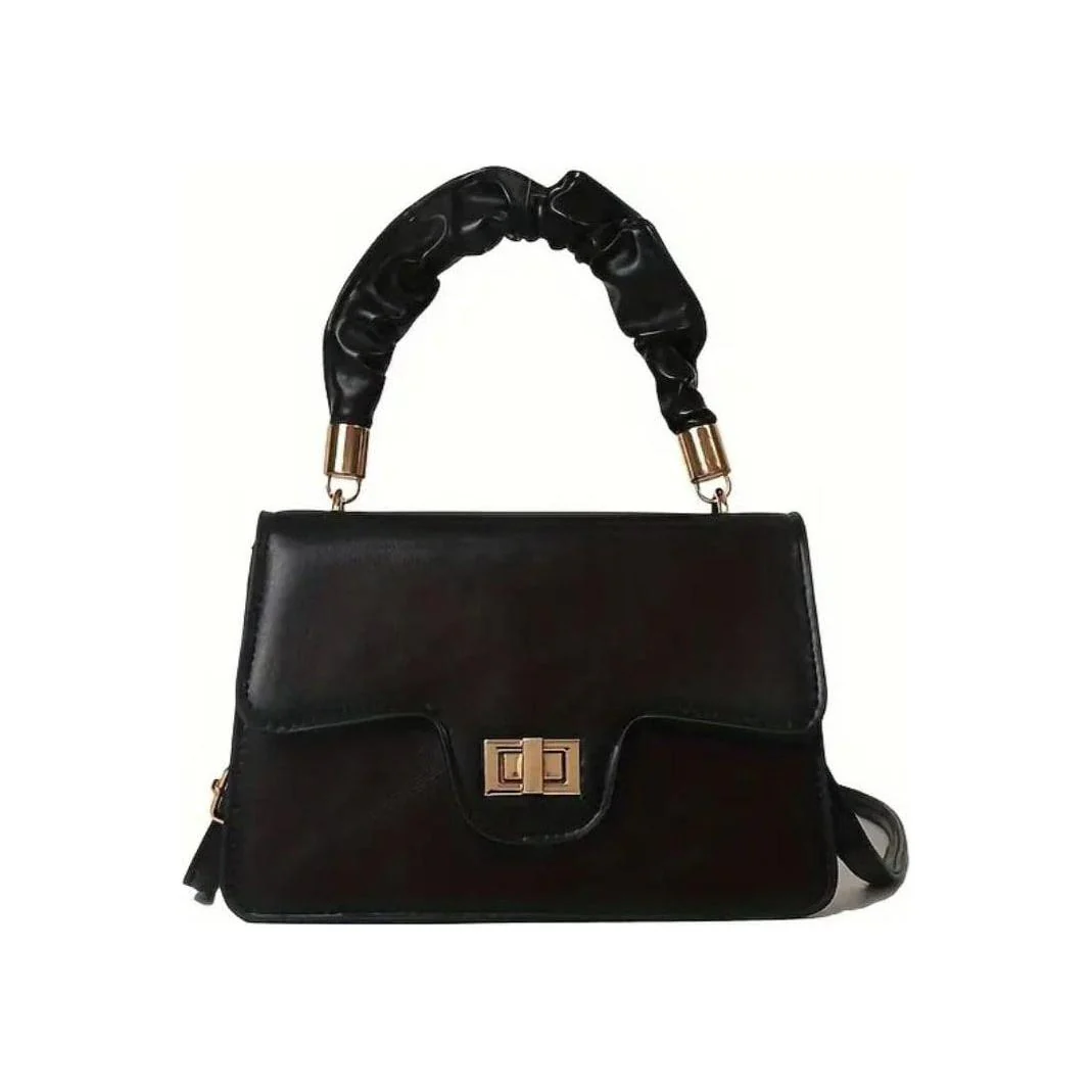 Portable Leather Crossbody Handbag - Image 2