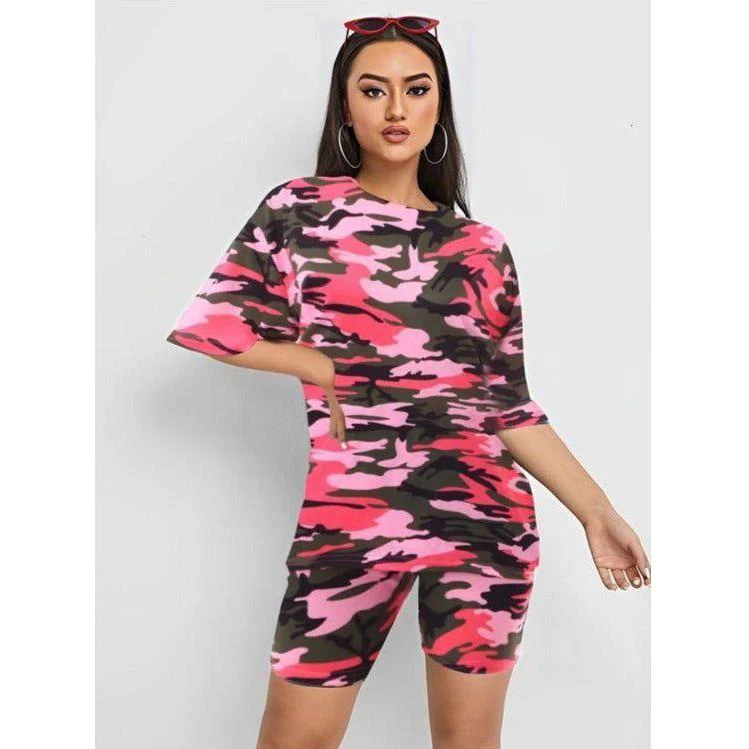 Print Camouflage Two Piece Set - Image 4